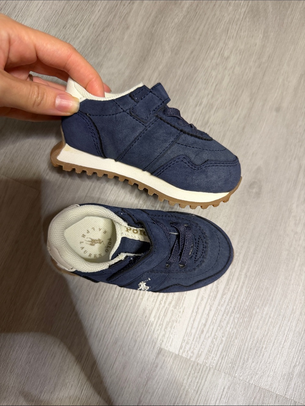 Ralph Lauren baby Navy Kids Athletic Sneakers. TODDLER SIZE 5! Brand new